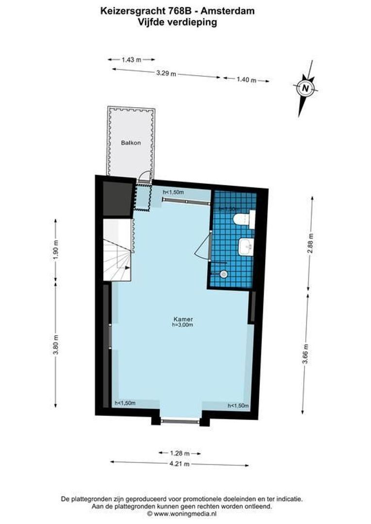 Keizersgracht 768 B, Amsterdam plattegrond-7