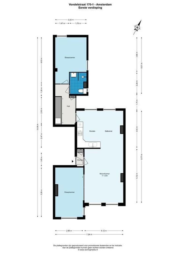 Vondelstraat 170 1, Amsterdam plattegrond-0
