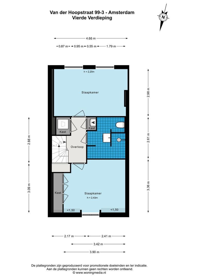 Van der Hoopstraat 99 3, Amsterdam plattegrond-3