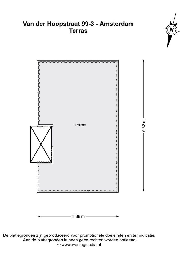 Van der Hoopstraat 99 3, Amsterdam plattegrond-6