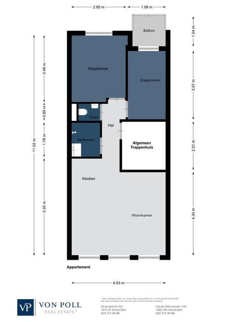Prinsenstraat 7 2, Amsterdam plattegrond-1