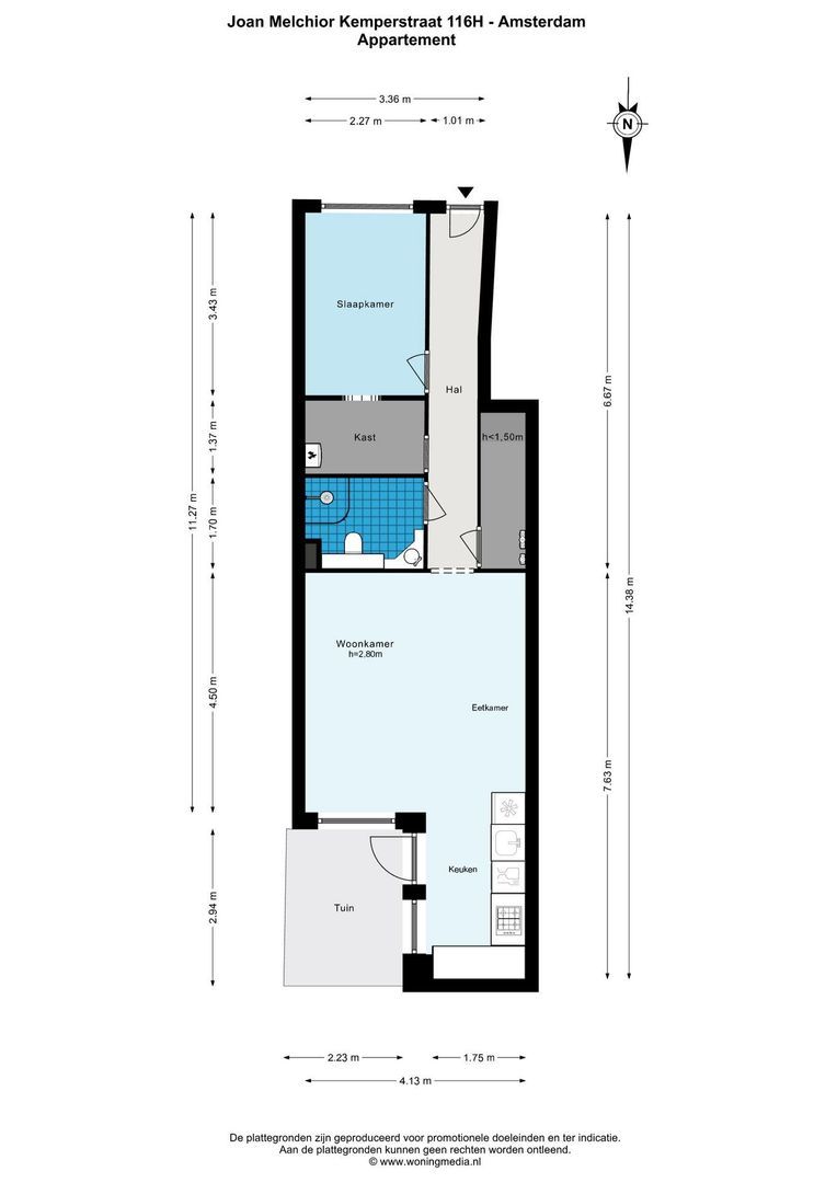 Joan Melchior Kemperstraat 116 H, Amsterdam plattegrond-0