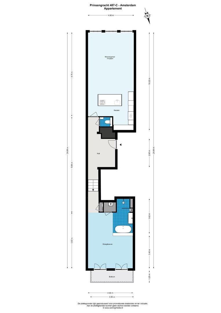 Prinsengracht 487 C, Amsterdam plattegrond-0