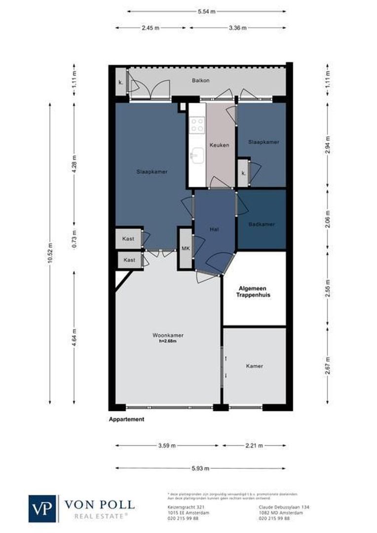 Orteliuskade 50 1, Amsterdam plattegrond-0