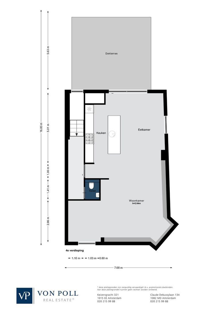 Hondecoeterstraat 5 B, Amsterdam plattegrond-1