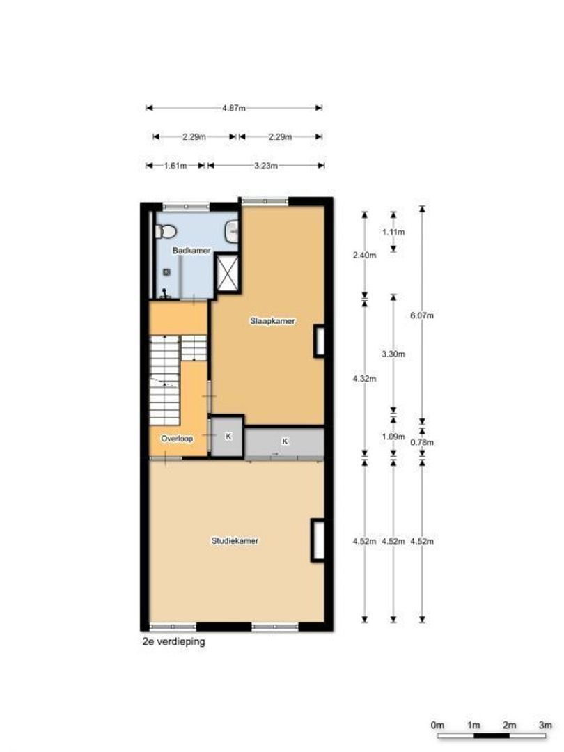 Pieter Cornelisz. Hooftstraat 161 1, Amsterdam plattegrond-1