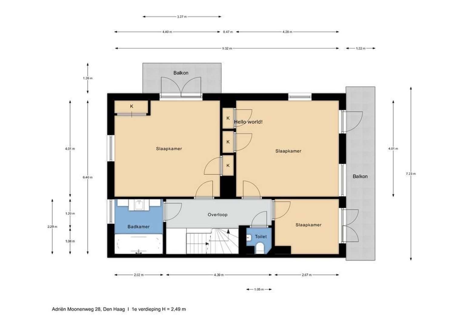 Adrien Moonenweg 28, Den Haag plattegrond-1