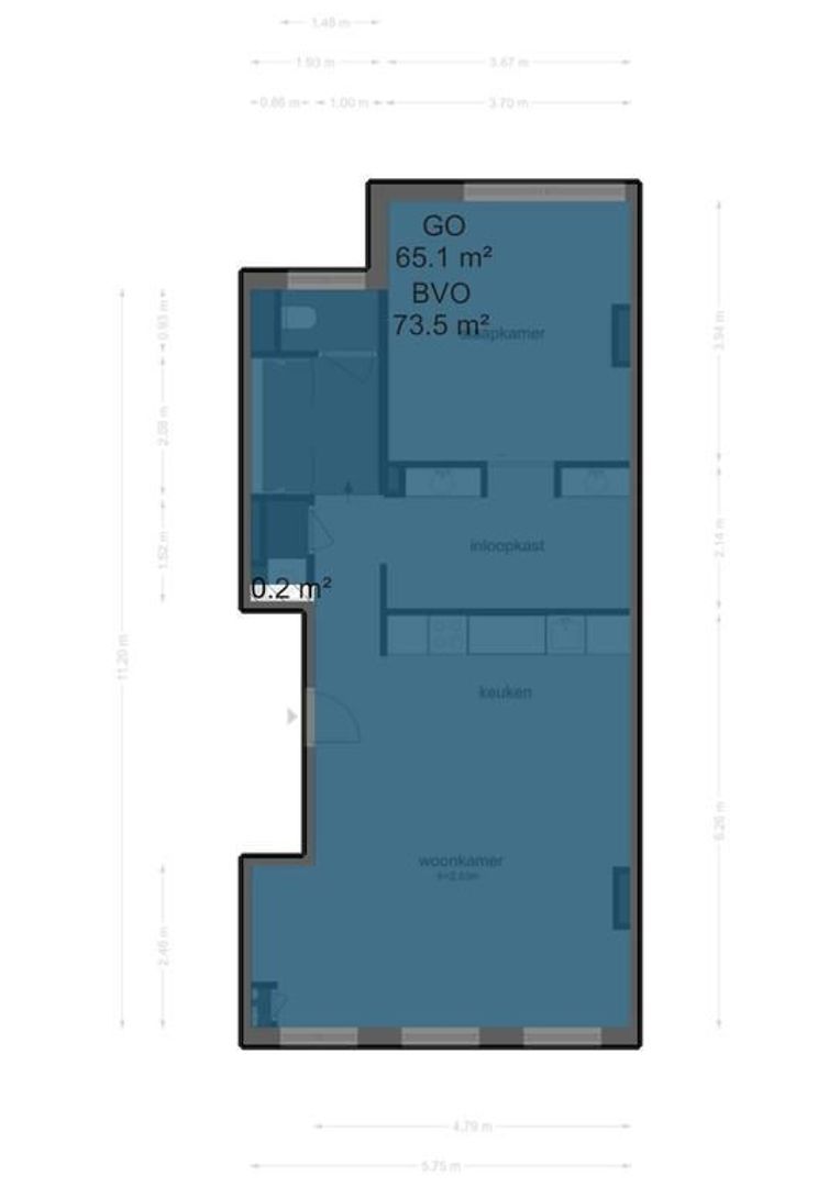 Van Oldenbarneveldtstraat 78 1, Amsterdam plattegrond-1