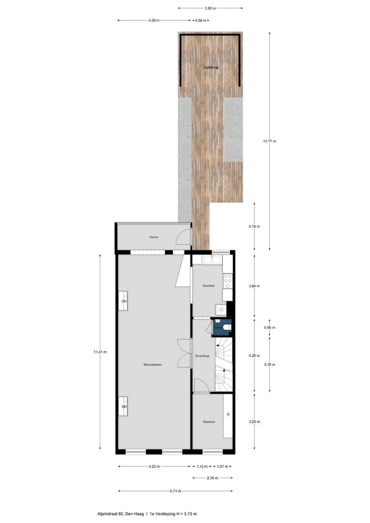 Atjehstraat 80, Den Haag plattegrond-1