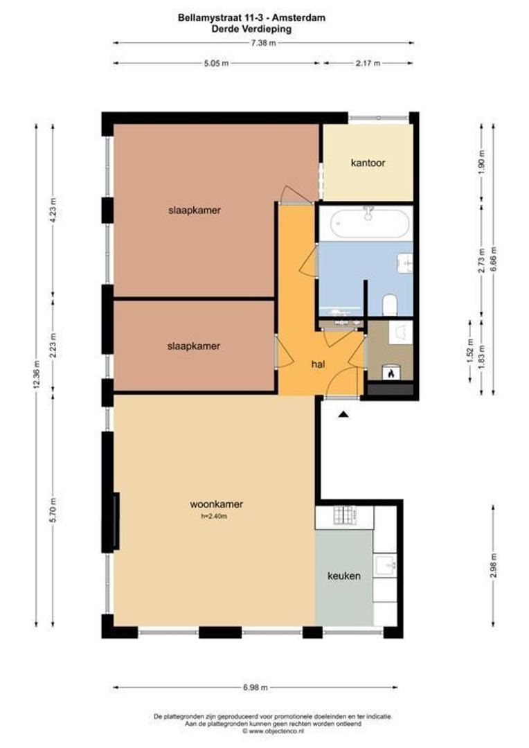 Bellamystraat 11 3, Amsterdam plattegrond-0