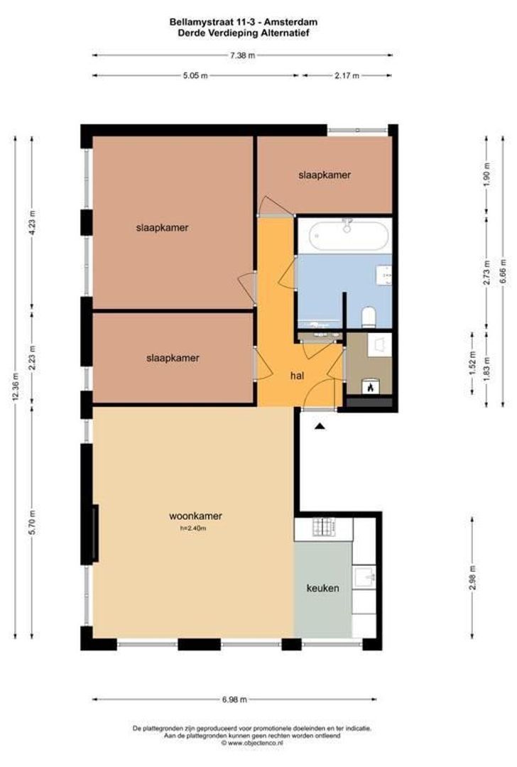 Bellamystraat 11 3, Amsterdam plattegrond-3