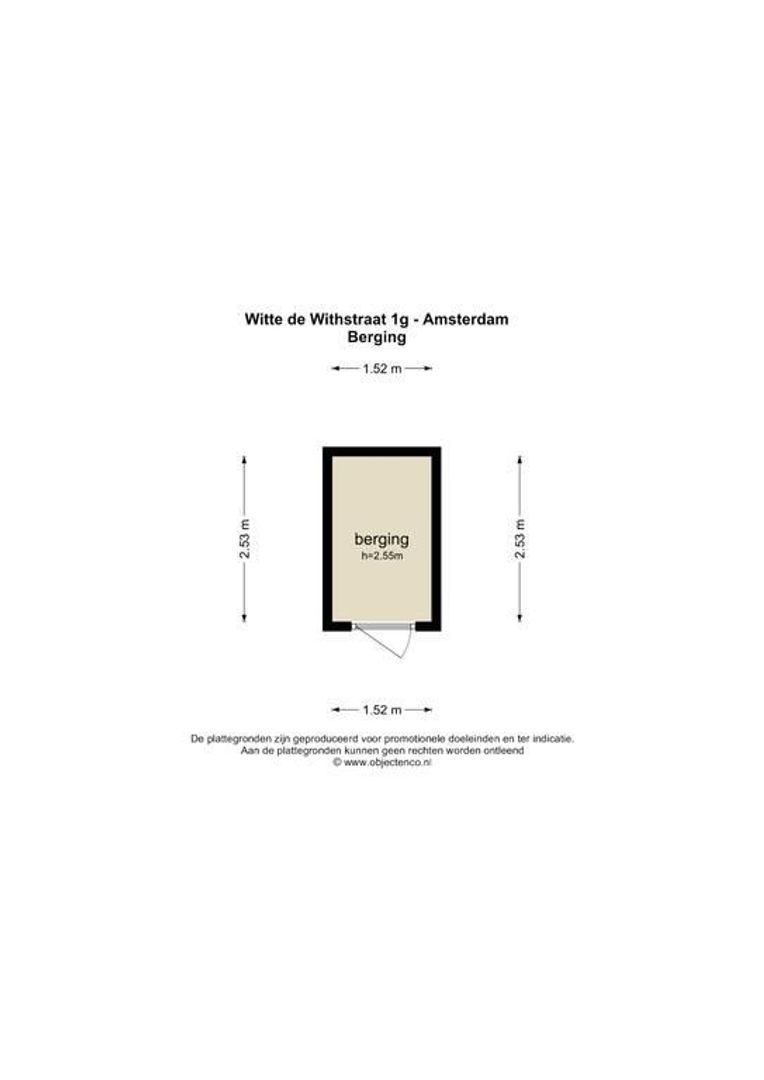 Witte de Withstraat 1 G, Amsterdam plattegrond-0