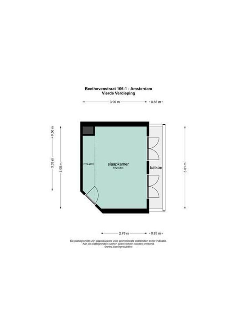 Beethovenstraat 106 1, Amsterdam plattegrond-1