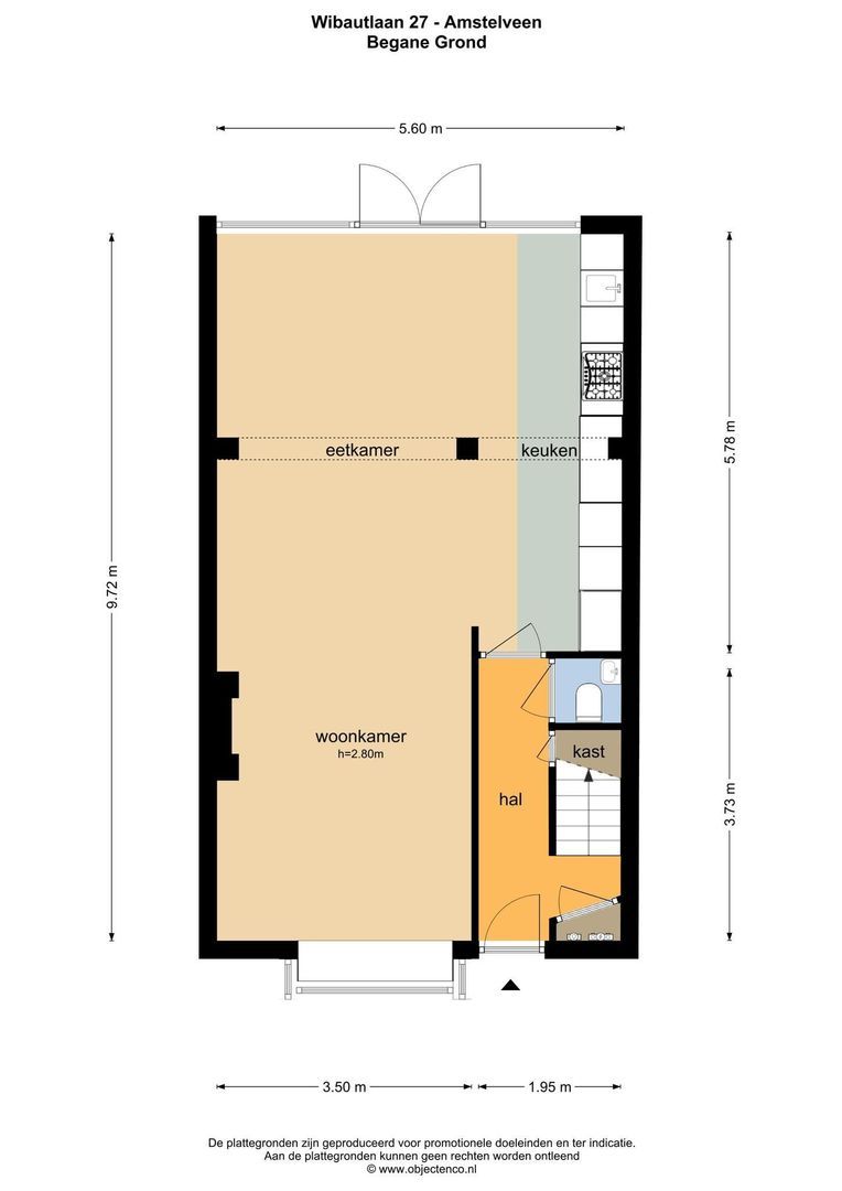 Wibautlaan 27, Amstelveen plattegrond-1
