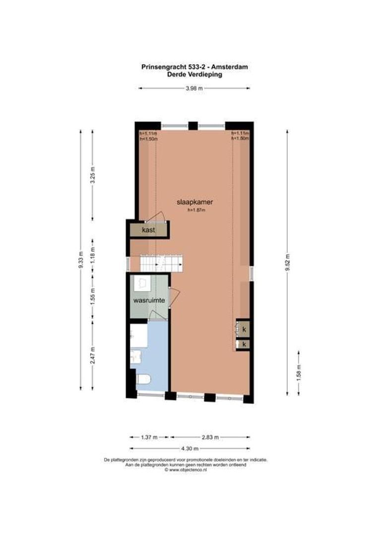 Prinsengracht 533 2, Amsterdam plattegrond-1