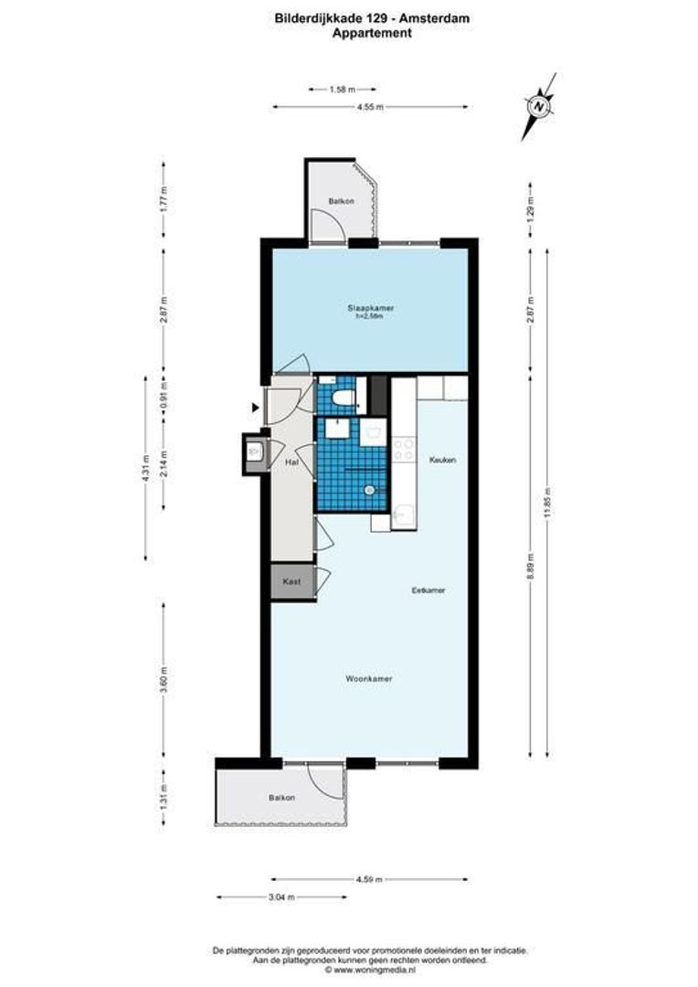 Bilderdijkkade 129, Amsterdam plattegrond-0