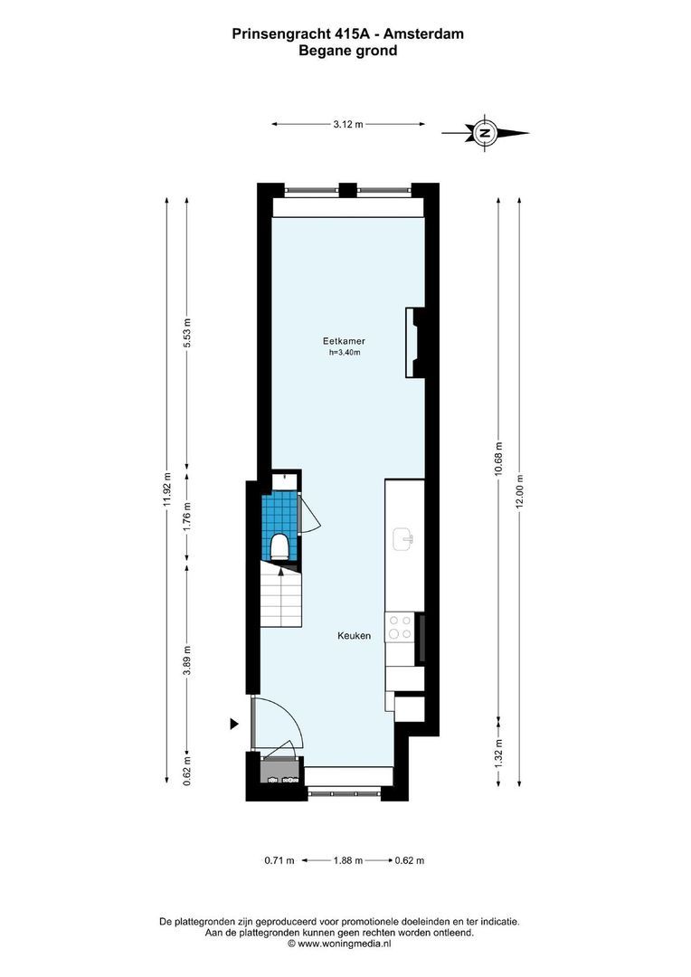 Prinsengracht 415 A, Amsterdam plattegrond-0