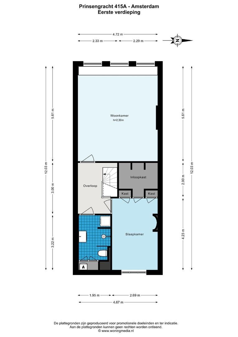 Prinsengracht 415 A, Amsterdam plattegrond-3