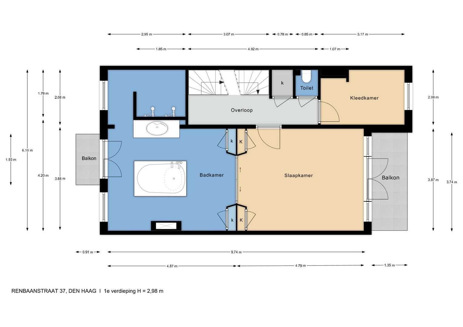 Renbaanstraat 39, Den Haag plattegrond-0