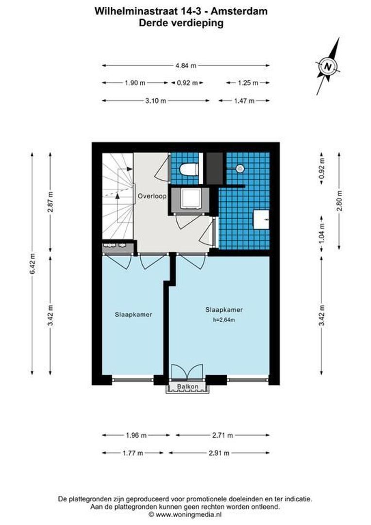 Wilhelminastraat 14 3, Amsterdam plattegrond-0