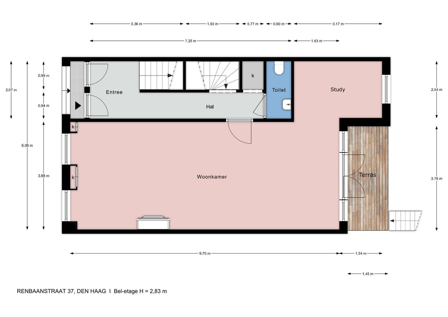 Renbaanstraat 37, Den Haag plattegrond-0