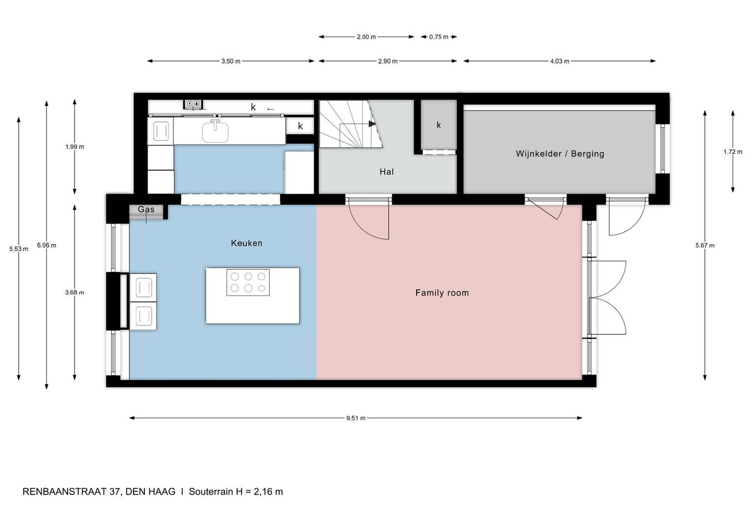 Renbaanstraat 37, Den Haag plattegrond-1