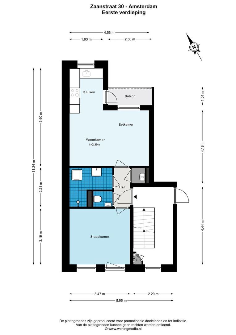 Zaanstraat 30, Amsterdam plattegrond-0