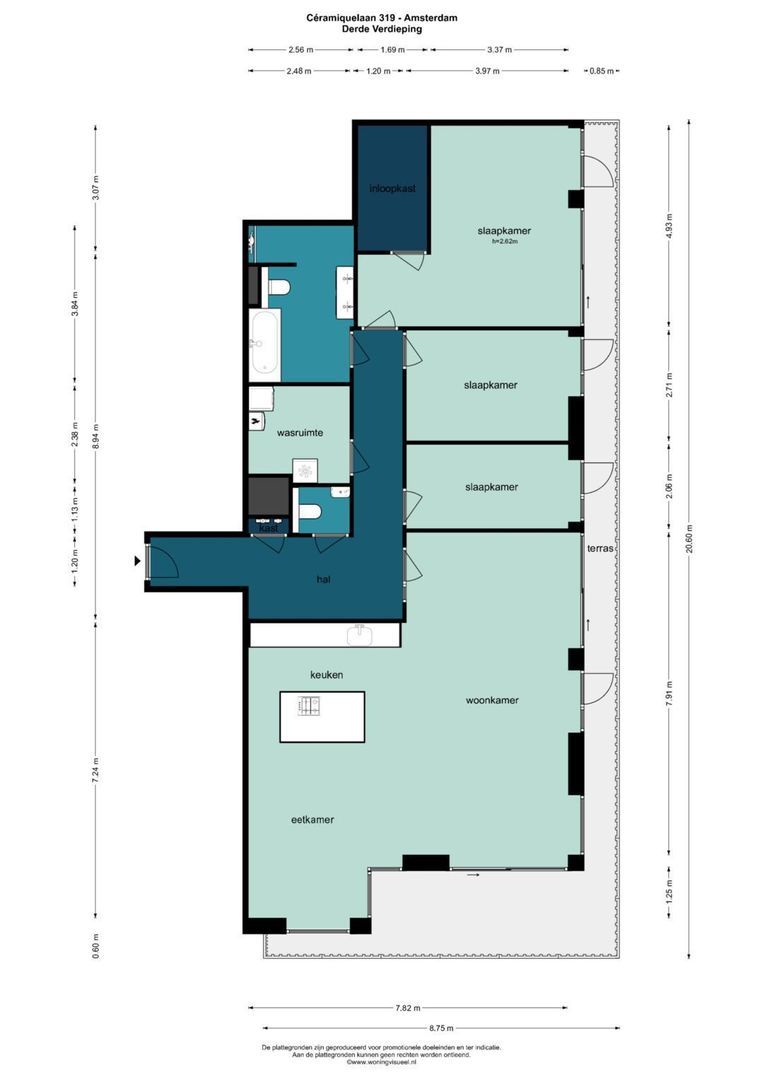 Ceramiquelaan 319, Amsterdam plattegrond-0