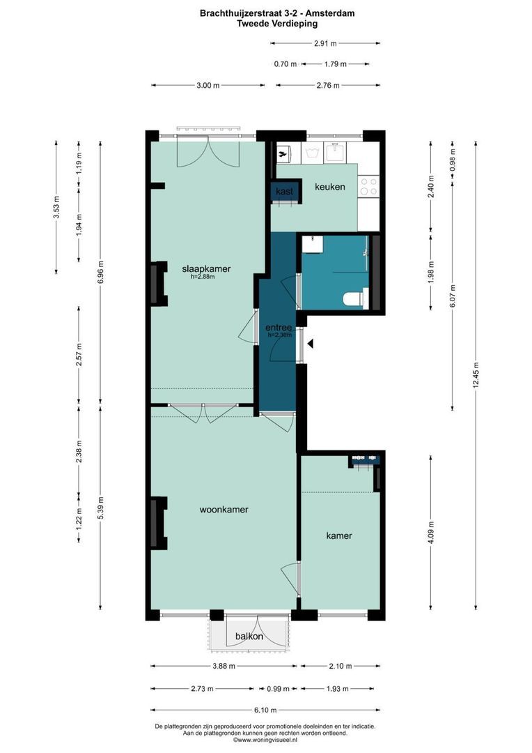Brachthuijzerstraat 3 2, Amsterdam plattegrond-0