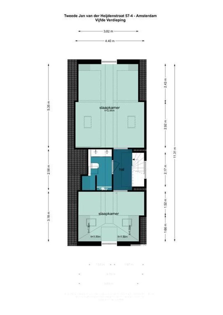 Tweede Jan van der Heijdenstraat 57 4, Amsterdam plattegrond-4