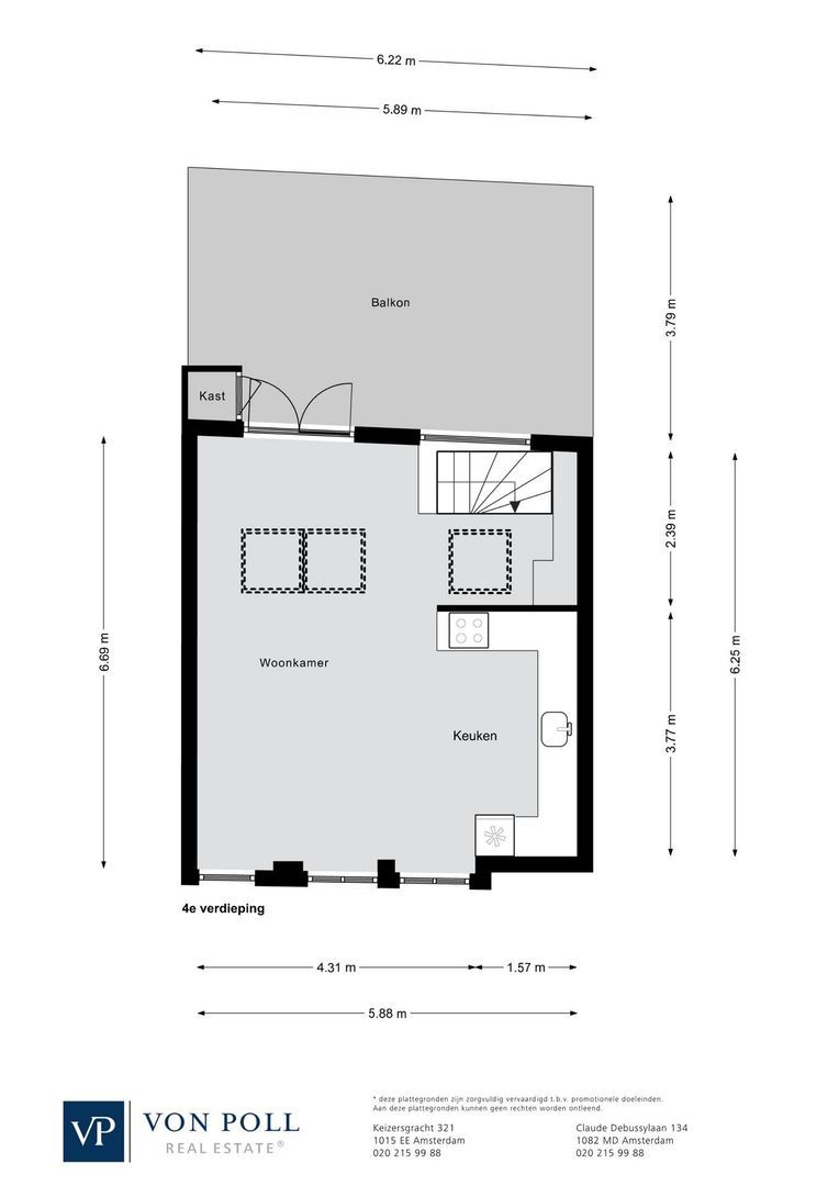 Willem de Zwijgerlaan 65 3, Amsterdam plattegrond-2