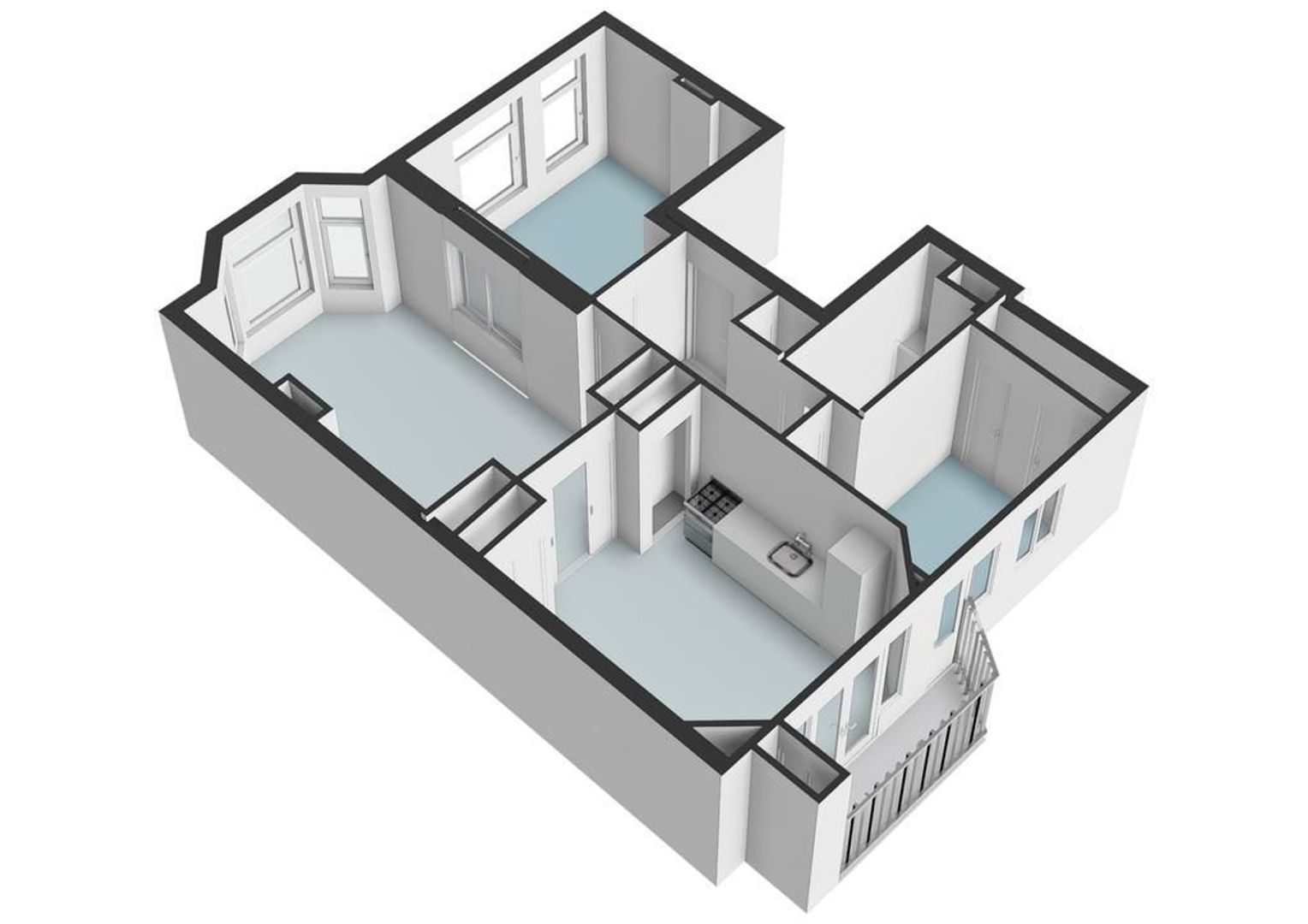 Krammerstraat 3 2, Amsterdam plattegrond-1