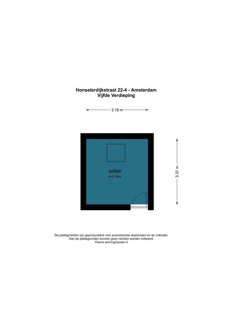 Honselersdijkstraat 22 4, Amsterdam plattegrond-0