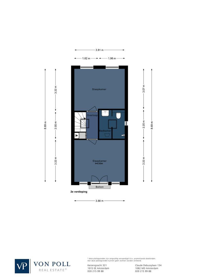 Kerkstraat 164 H, Amsterdam plattegrond-1