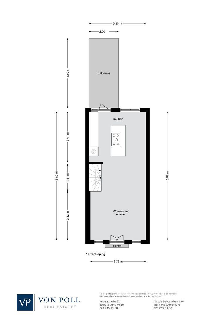 Kerkstraat 164 H, Amsterdam plattegrond-0