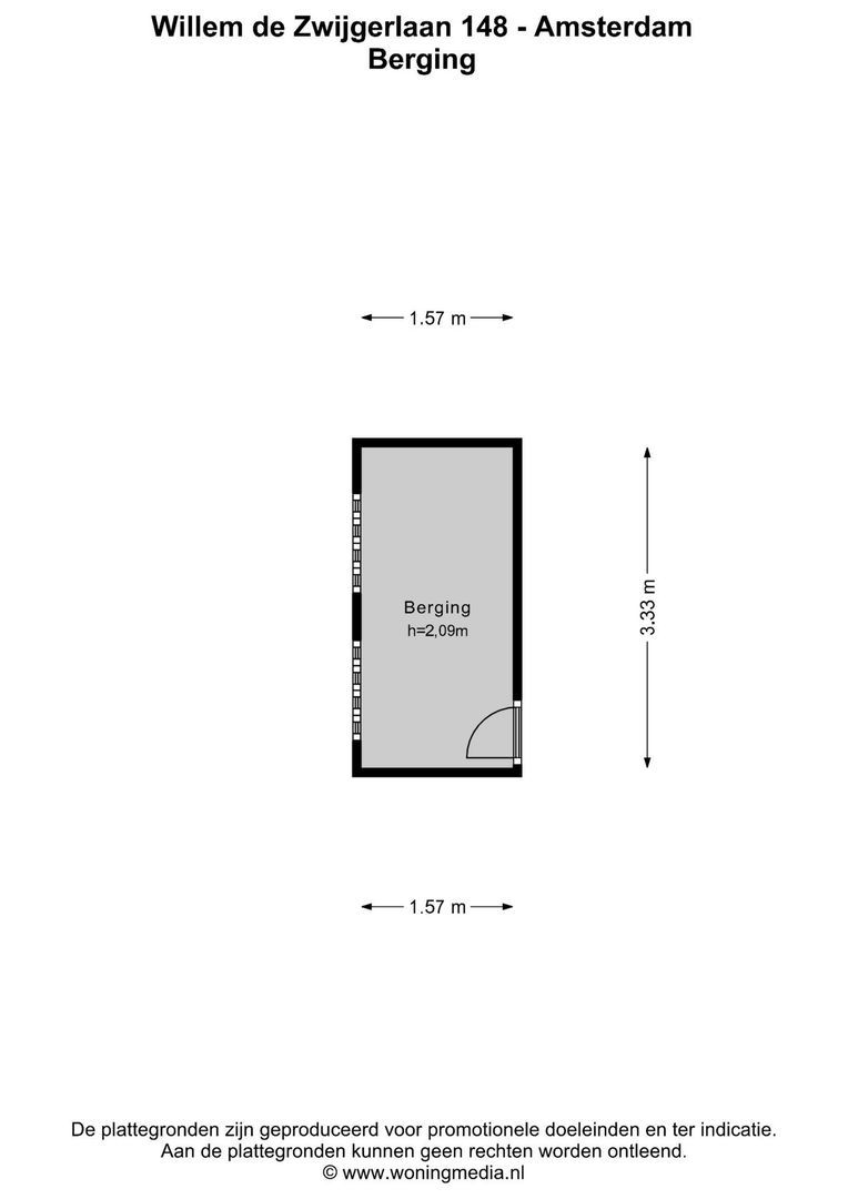 Willem de Zwijgerlaan 148 H, Amsterdam plattegrond-1
