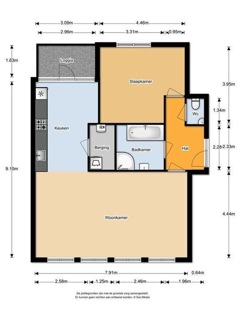 Reguliersdwarsstraat 99 A, Amsterdam plattegrond-0