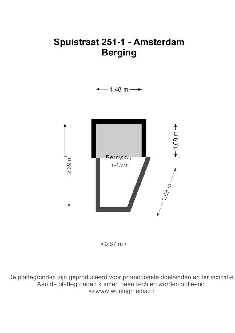 Spuistraat 251 1, Amsterdam plattegrond-0