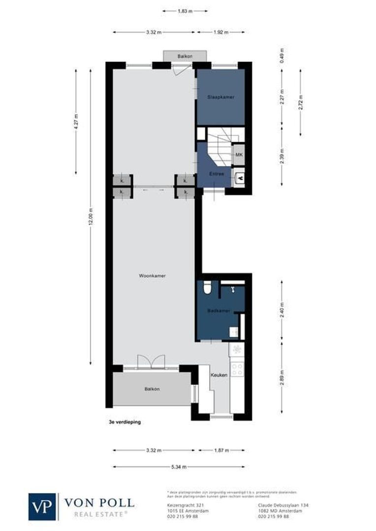 Vrolikstraat 54 3, Amsterdam plattegrond-0