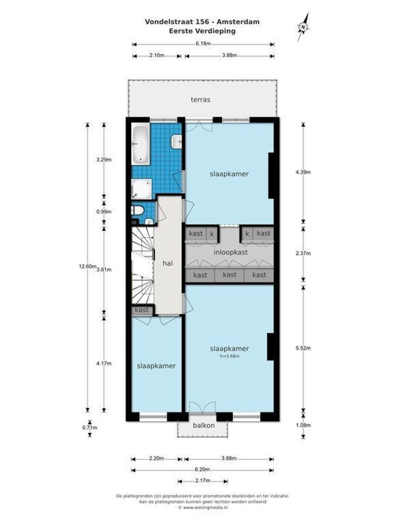 Vondelstraat 156, Amsterdam plattegrond-2