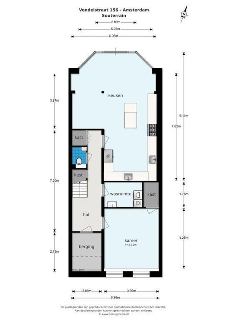 Vondelstraat 156, Amsterdam plattegrond-6