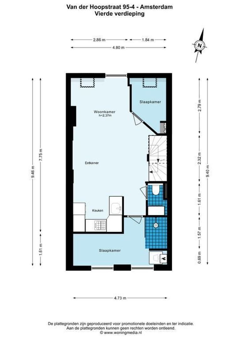 Van der Hoopstraat 95 4, Amsterdam plattegrond-7