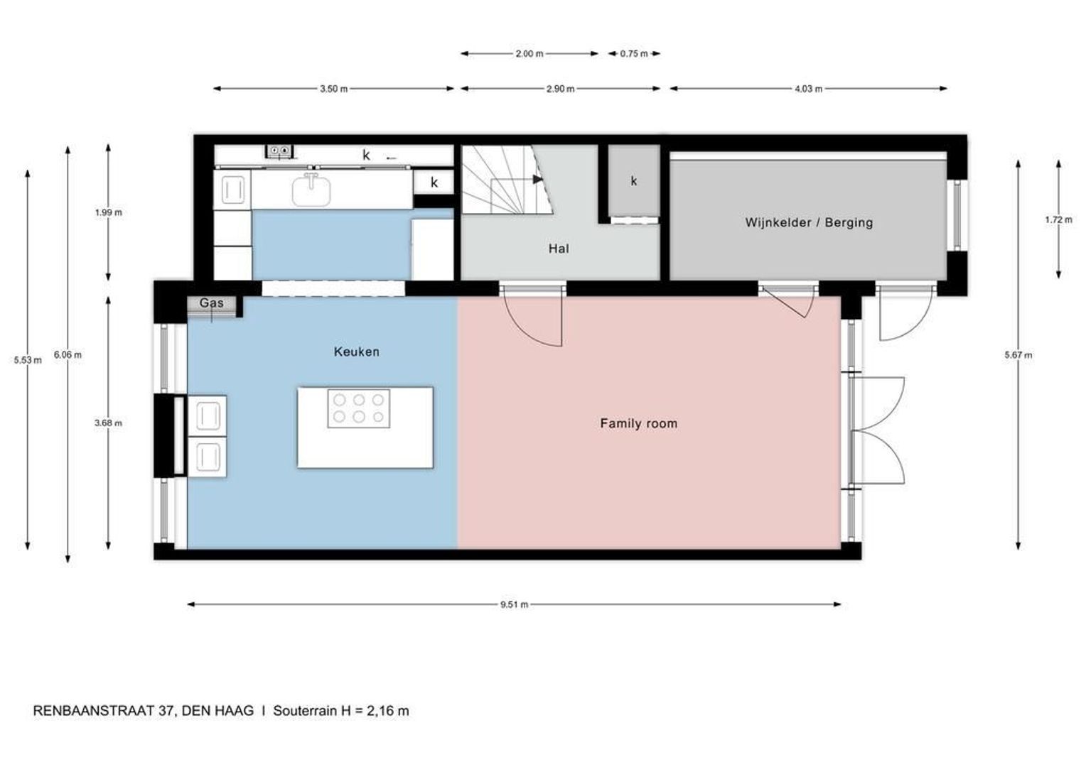Renbaanstraat 37, Den Haag plattegrond-1