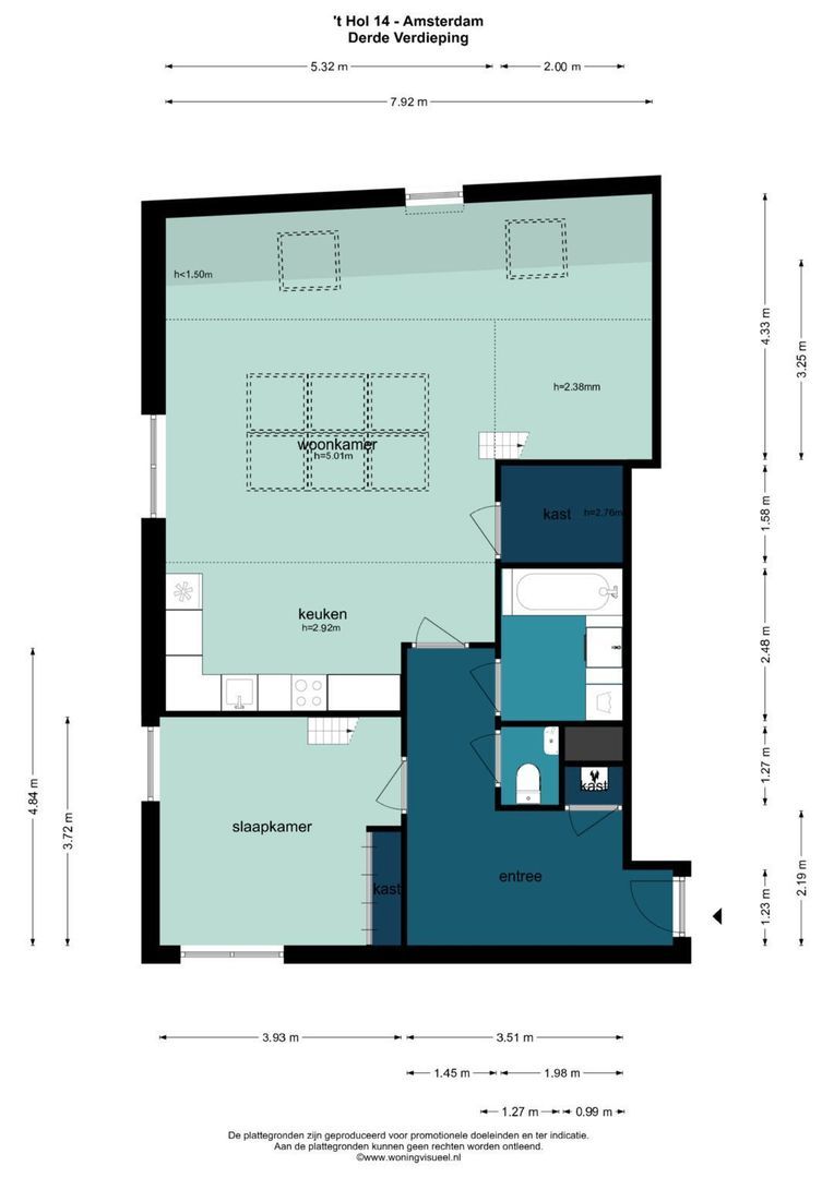 't Hol 14, Amsterdam plattegrond-1