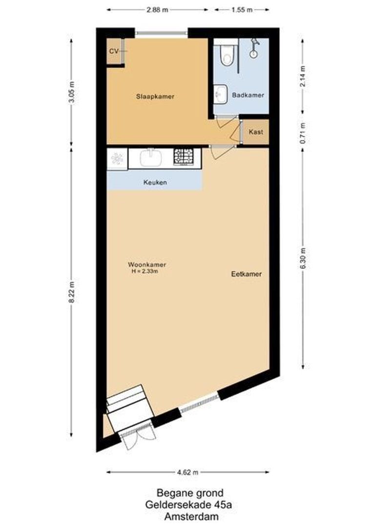 Geldersekade 45 A, Amsterdam plattegrond-0