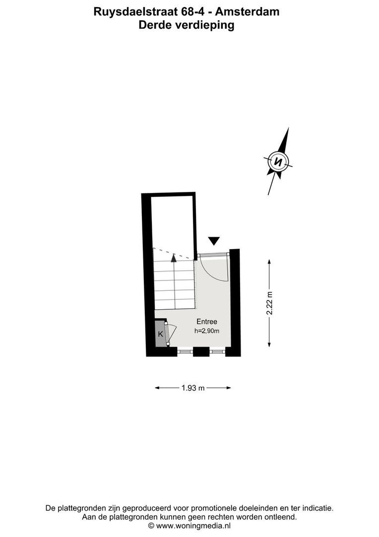 Ruysdaelstraat 68 4, Amsterdam plattegrond-0