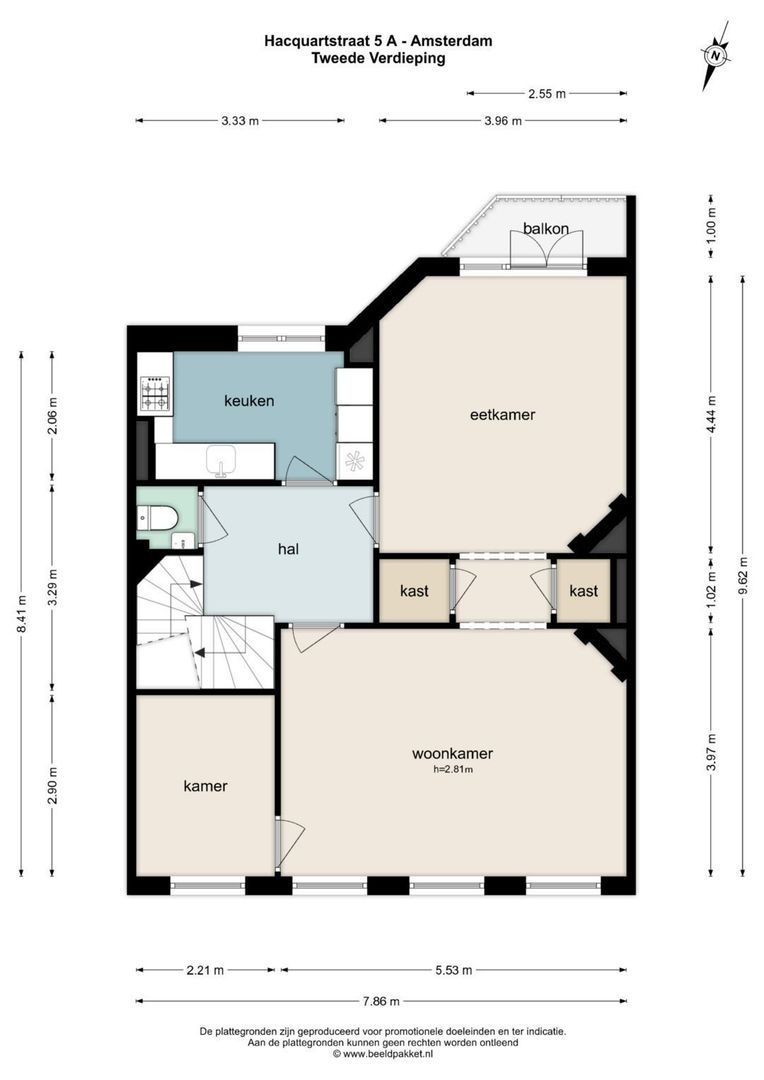 Hacquartstraat 5 A, Amsterdam plattegrond-7
