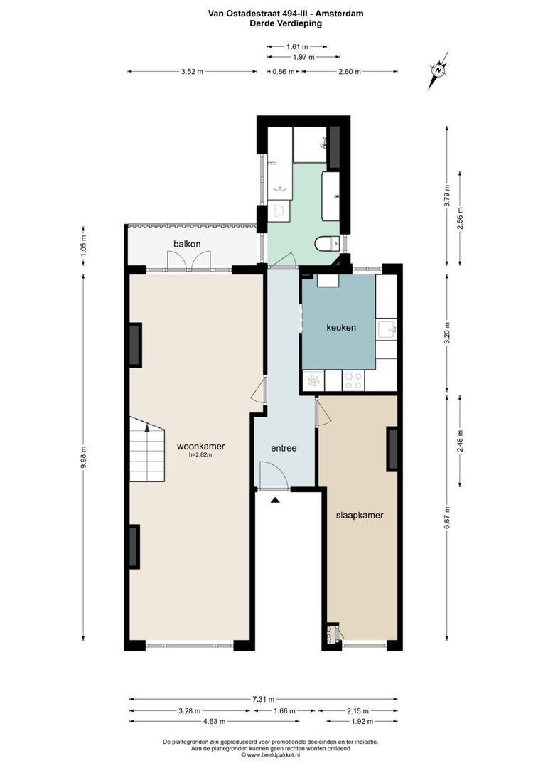 Van Ostadestraat 494 3, Amsterdam plattegrond-3