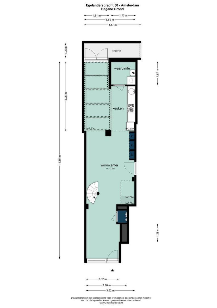Egelantiersgracht 58, Amsterdam plattegrond-0