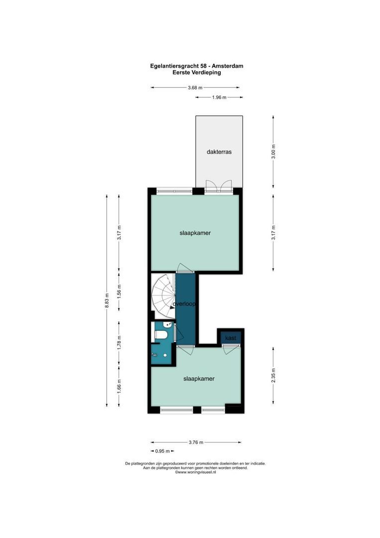 Egelantiersgracht 58, Amsterdam plattegrond-1